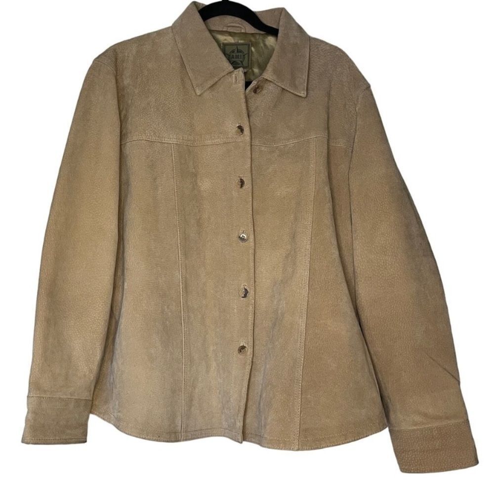 Vintage Ami Shell Leather Suede Inning Satin Size L Nid To Clean
